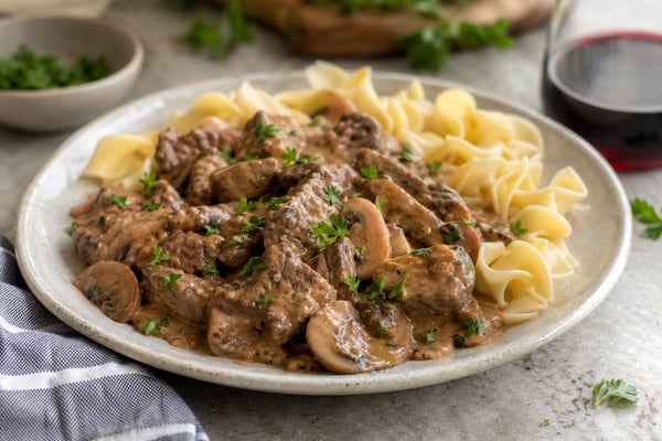 Beef Stroganoff recipe from The Verdant Spoon