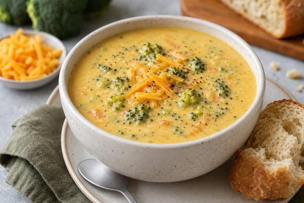 Cafe-Style Broccoli Cheddar Soup recipe from The Verdant Spoon