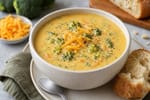 Cafe-Style Broccoli Cheddar Soup recipe from The Verdant Spoon