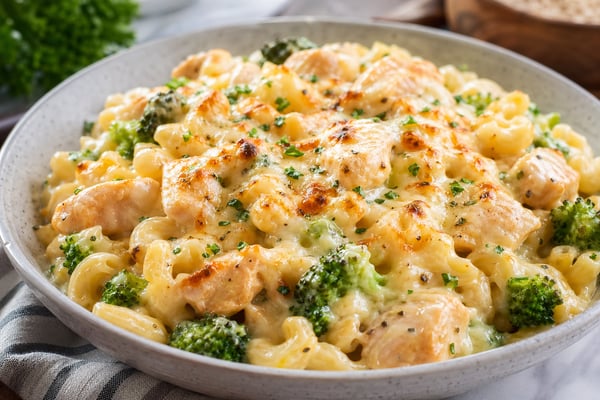 Cheesy Chicken Broccoli Mac recipe from The Verdant Spoon