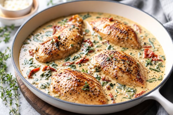 Creamy Tuscan Chicken recipe from The Verdant Spoon