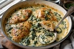 Creamy Spinach Chicken recipe from Keto Table