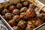 Sweet Teriyaki Meatballs recipe from Little Bites Kitchen