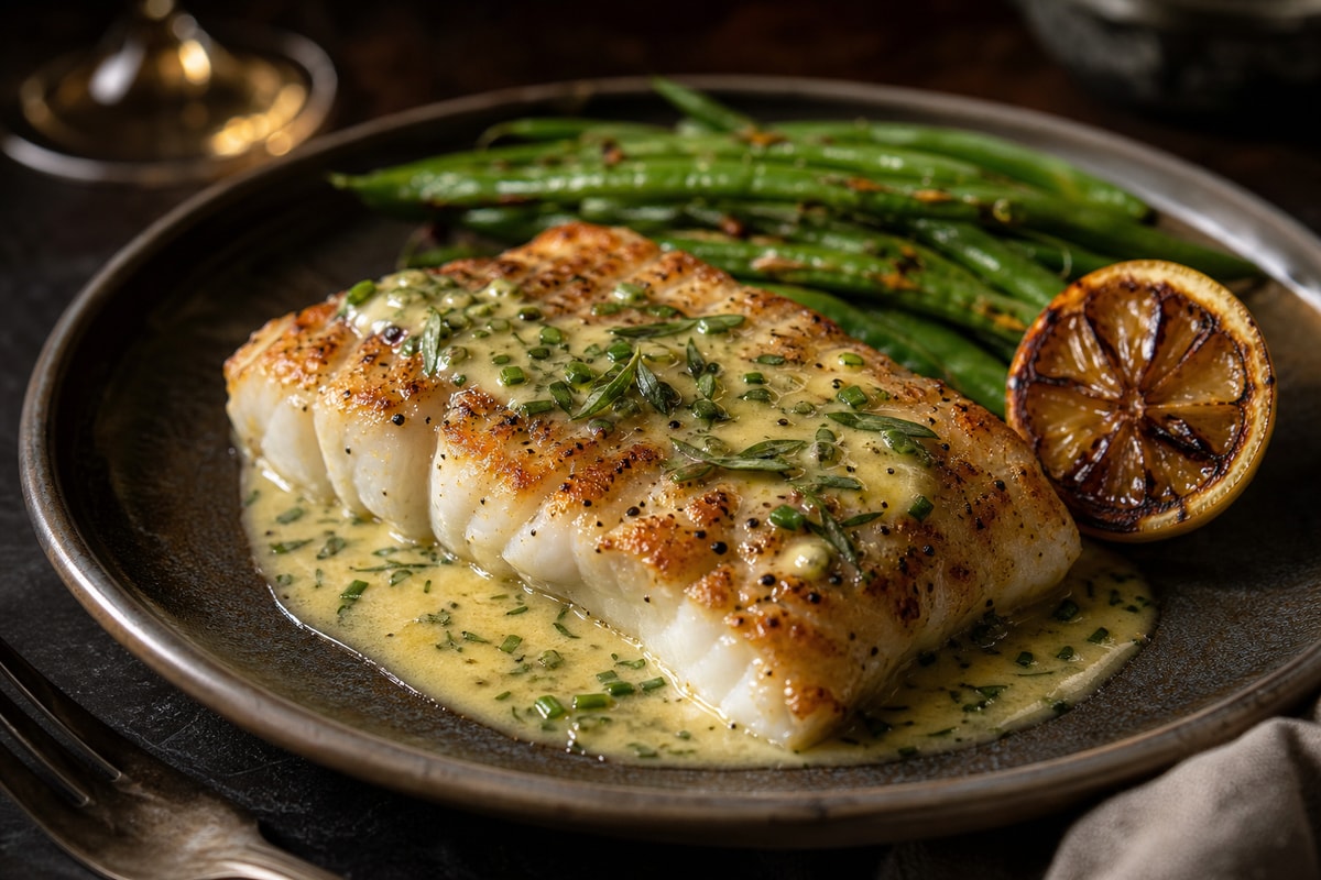 Sommelier-Style Tarragon Beurre Blanc Halibut Sommelier-Style Tarragon Beurre Blanc Halibut recipe from Copper Ladle Studio