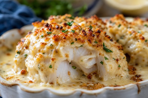 Hand-Cut Champagne Cream Scallops recipe from Copper Ladle Studio