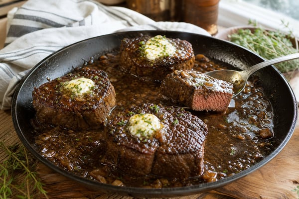 Market Red Wine Demi Glaze Filet recipe from Copper Ladle Studio