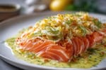 Sommelier-Style Citrus Fennel Crudo Style Salmon recipe from Copper Ladle Studio