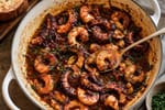 Sommelier-Style Smoked Paprika Octopus Style Shrimp recipe from Copper Ladle Studio