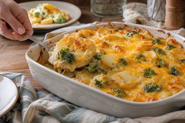 Broccoli Cheddar Potato Bake Broccoli Cheddar Potato Bake recipe from Plant Powered Kitchen