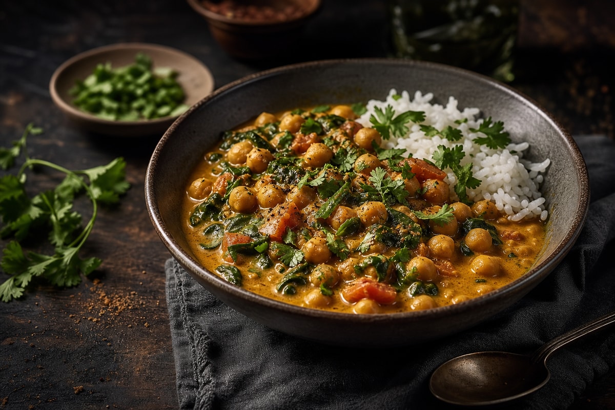 Coconut Chickpea Curry recipe from Plant Powered Kitchen