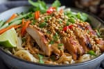 Chicken Satay Noodle Bowls recipe from Protein Packed Weeknights