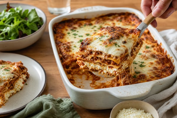 Protein-Boosted Lasagna recipe from Protein Packed Weeknights