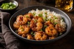 Honey Garlic Shrimp and Rice recipe from Protein Packed Weeknights